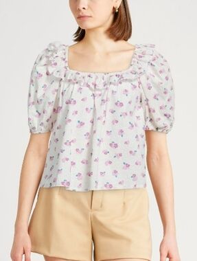 BARBOUR Floral Print Off The‎ Shoulder Top